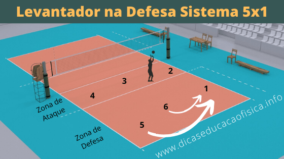 Posicionamiento y movimiento del Colocador en la zona de defensa en el Voleibol